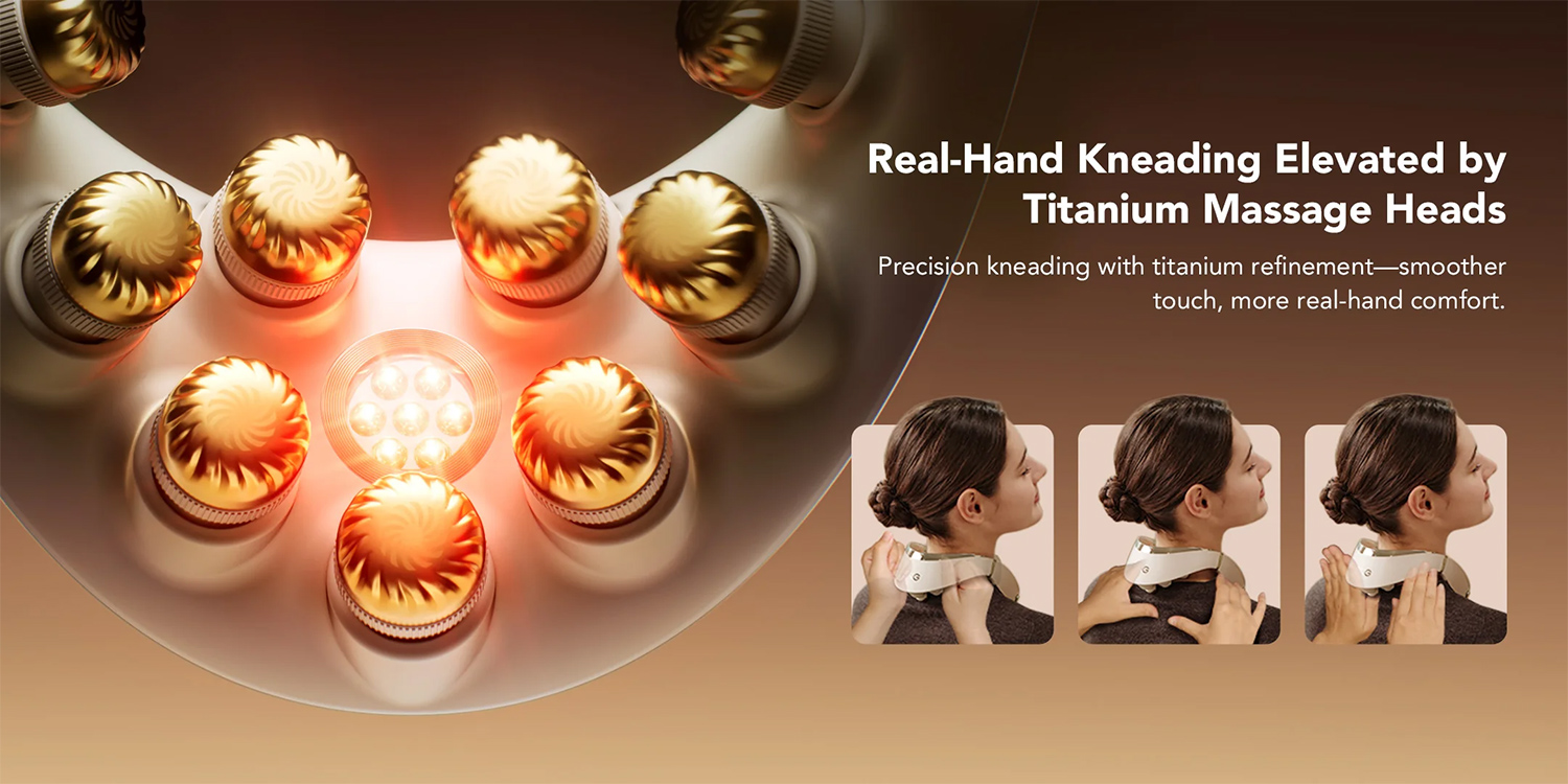 Máy massage cổ SKG G7 Pro Fold Titanium