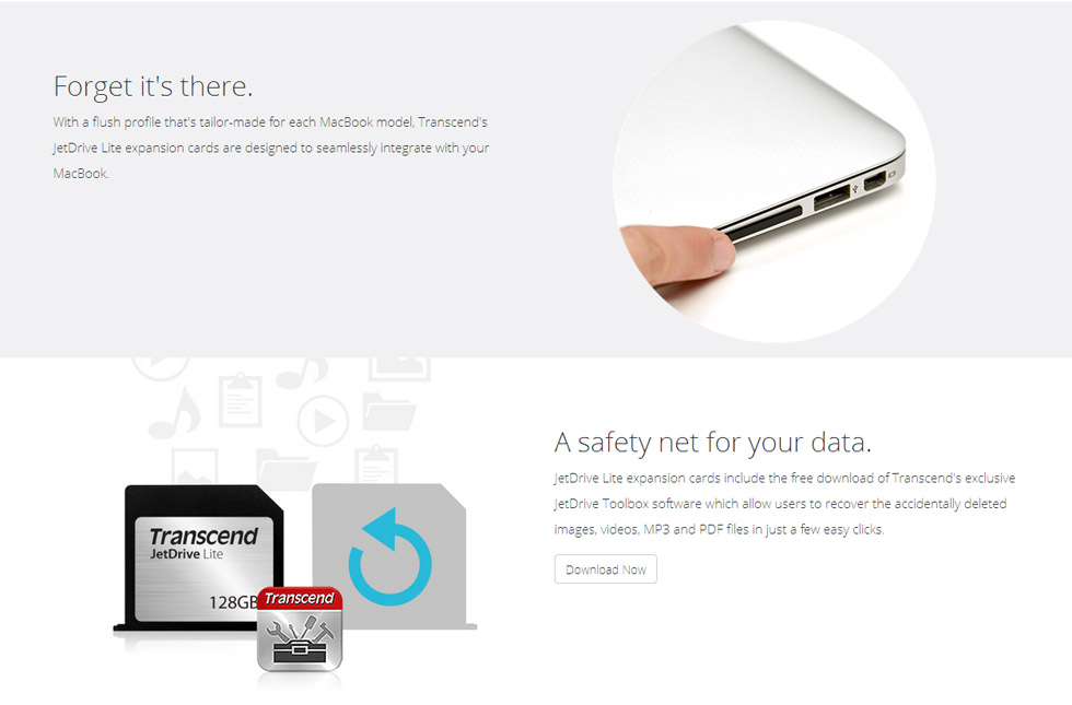 Transcend JetDrive Lite for Mac Transcend JetDrive Lite for Mac