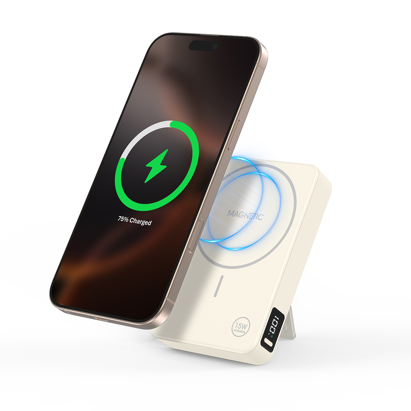 Pin sạc không dây Mazer MagAir20 Cream