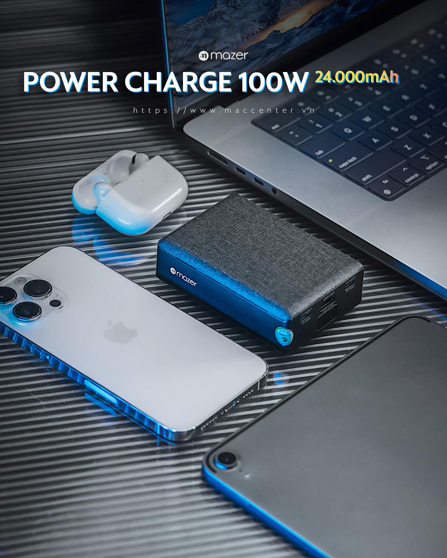 Pin sạc Mazer PowerCharge PD100W