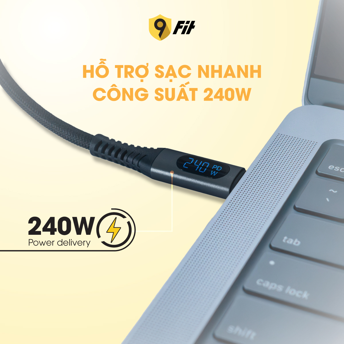 Cáp sạc 9Fit Supreme C to C 240W