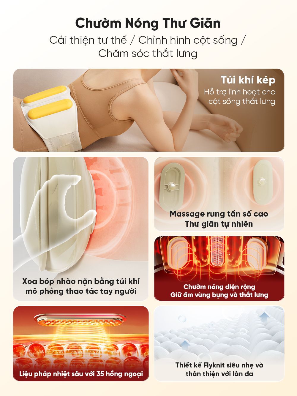 Máy massage lưng bụng Breo Y2 Máy massage lưng bụng Breo Y2