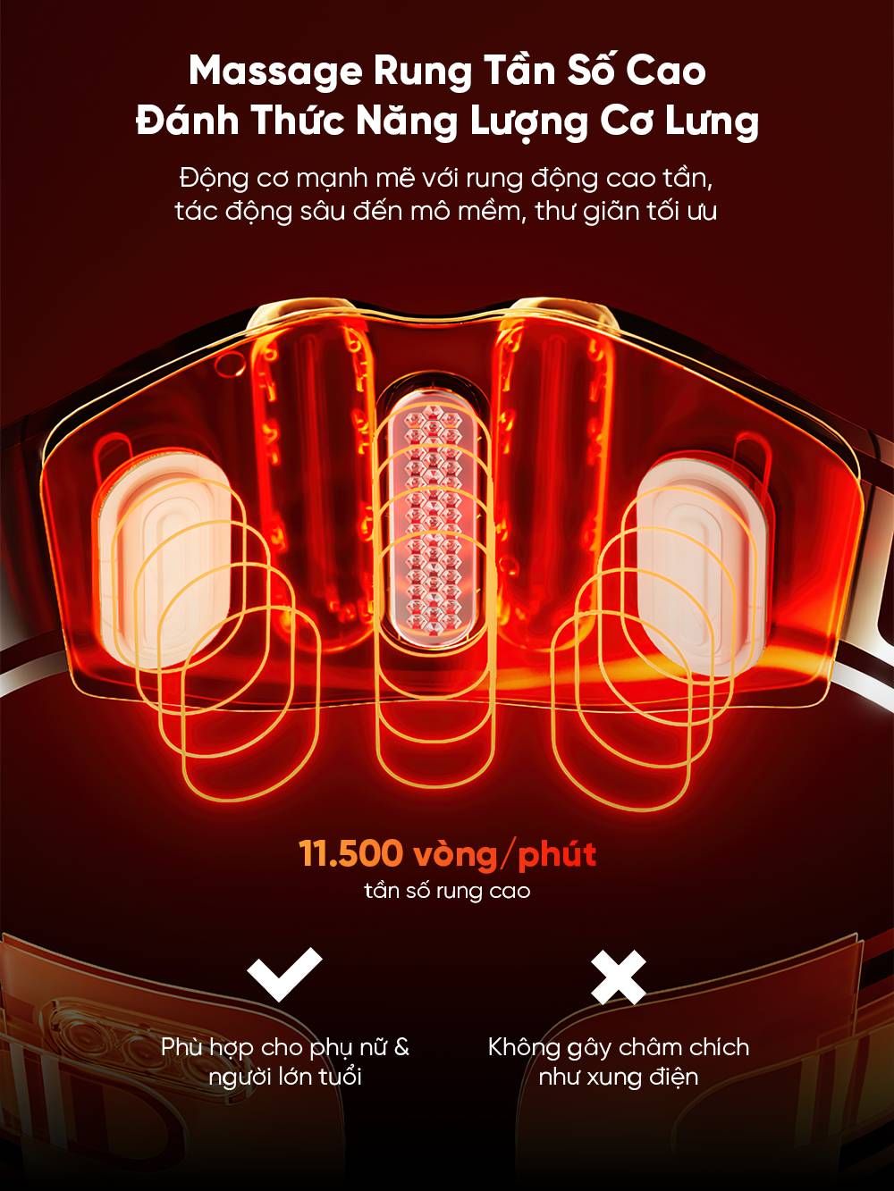 Máy massage lưng bụng Breo Y2 Máy massage lưng bụng Breo Y2