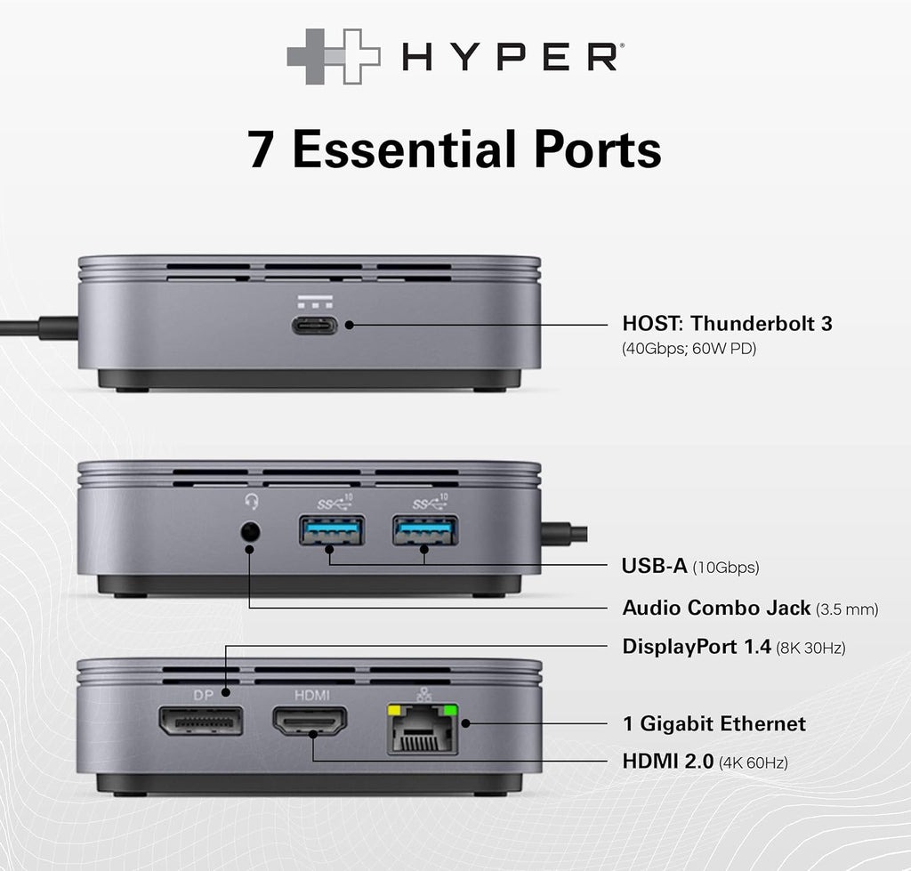 Hub USB-C HyperDrive ThunderBolt 3 Dock