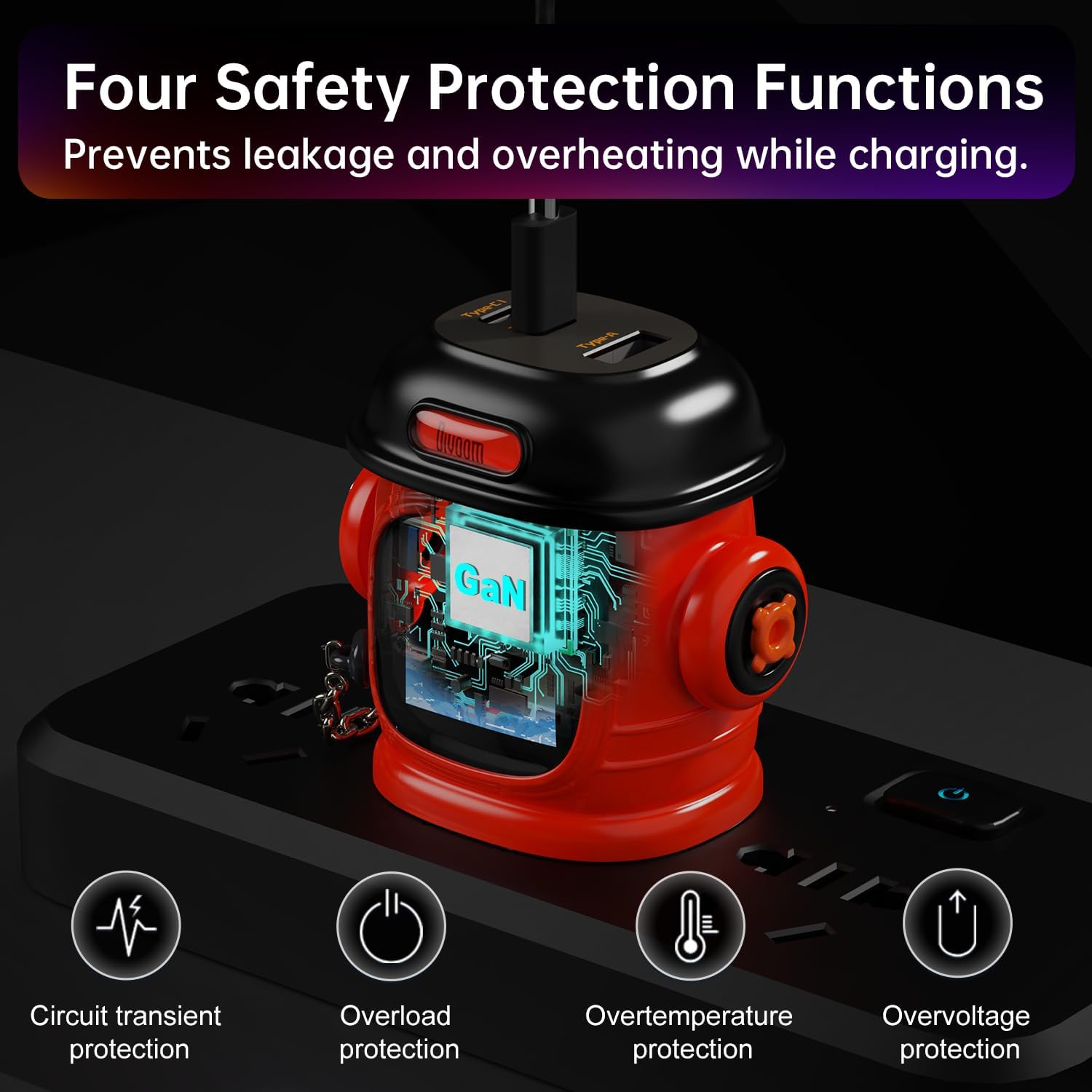 Sạc Divoom Dipow 65W Red