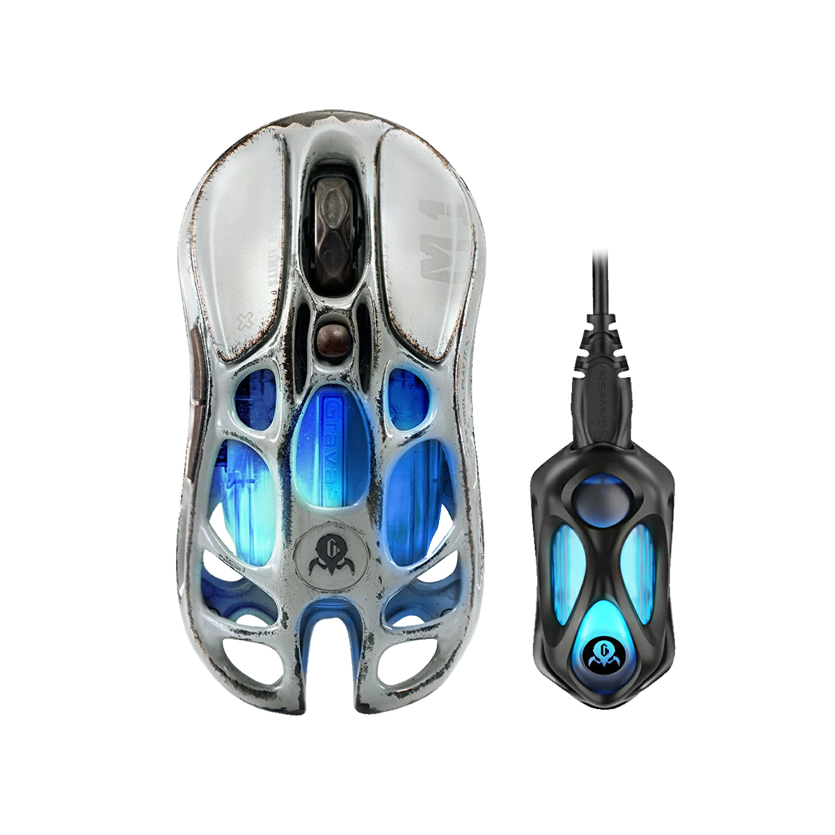 Chuột GravaStar Mercury M1 Pro Battle Worn Silver