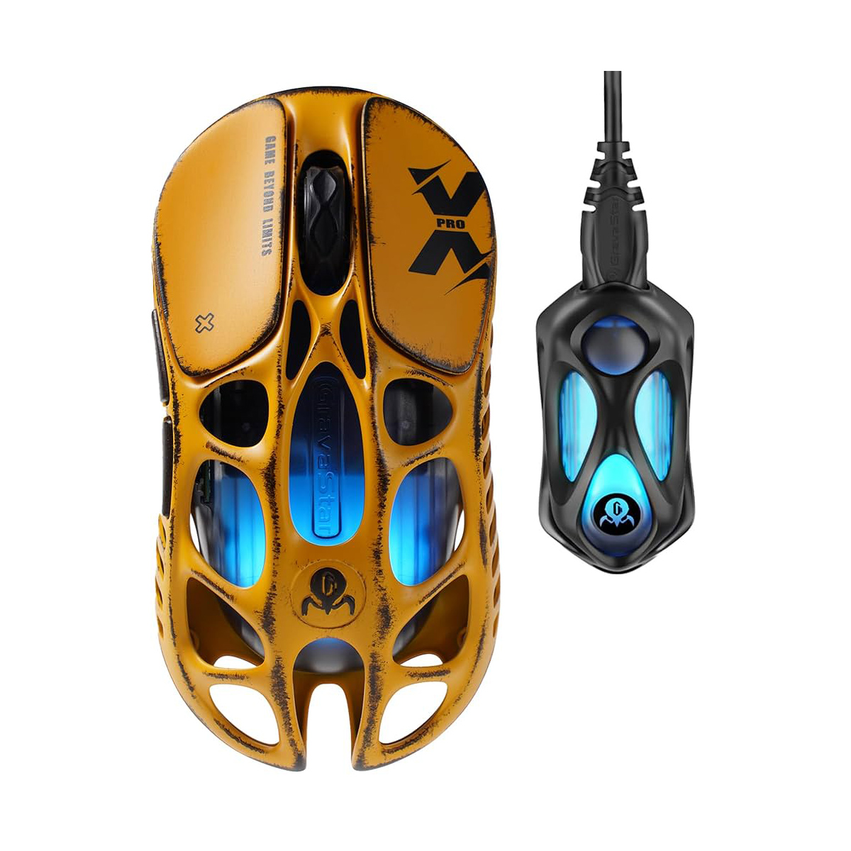 Chuột GravaStar Mercury X Pro Battle Worn Yellow