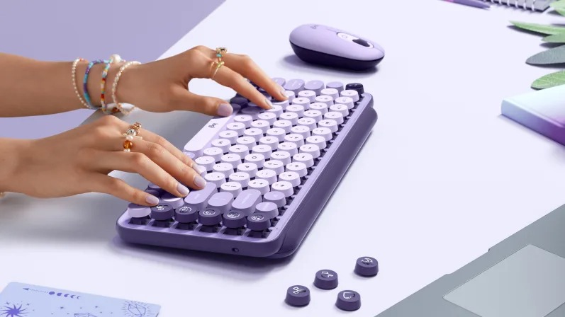 Bàn phím Logitech POP Keys Purple