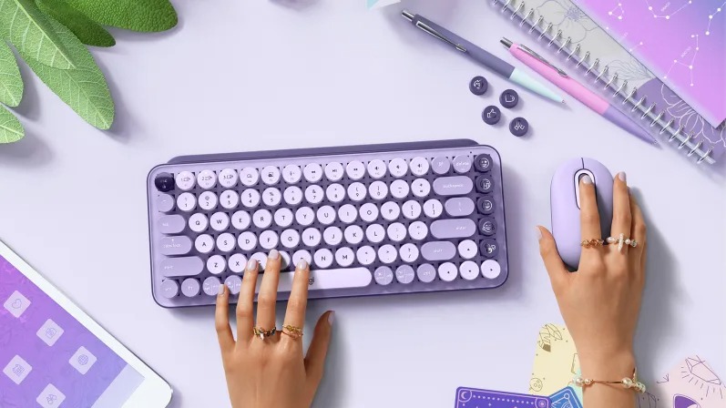 Bàn phím Logitech POP Keys Purple