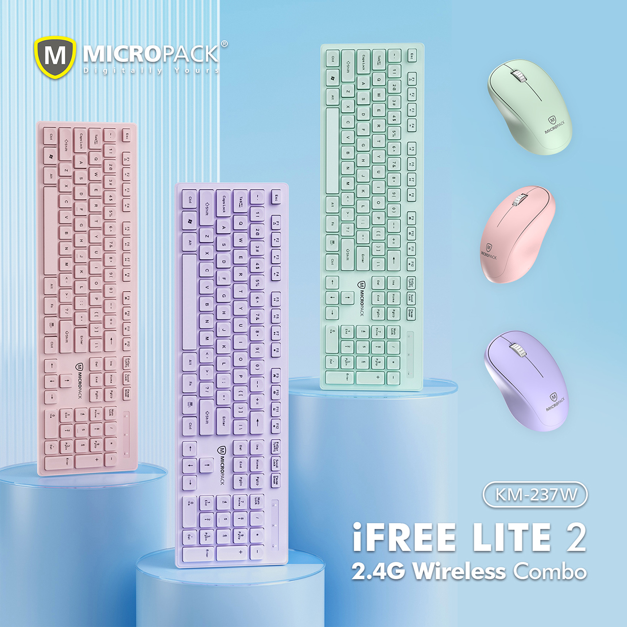 Bộ bàn phím chuột Micropack KM-237W Bộ bàn phím chuột Micropack KM-237W
