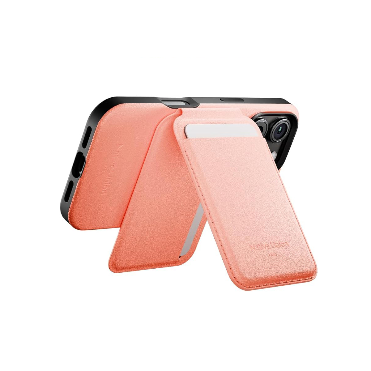 Ví da Native Union Active Wallet Stand Apricot Crush