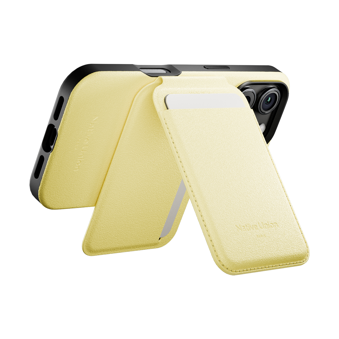 Ví da Native Union Active Wallet Stand Lemon
