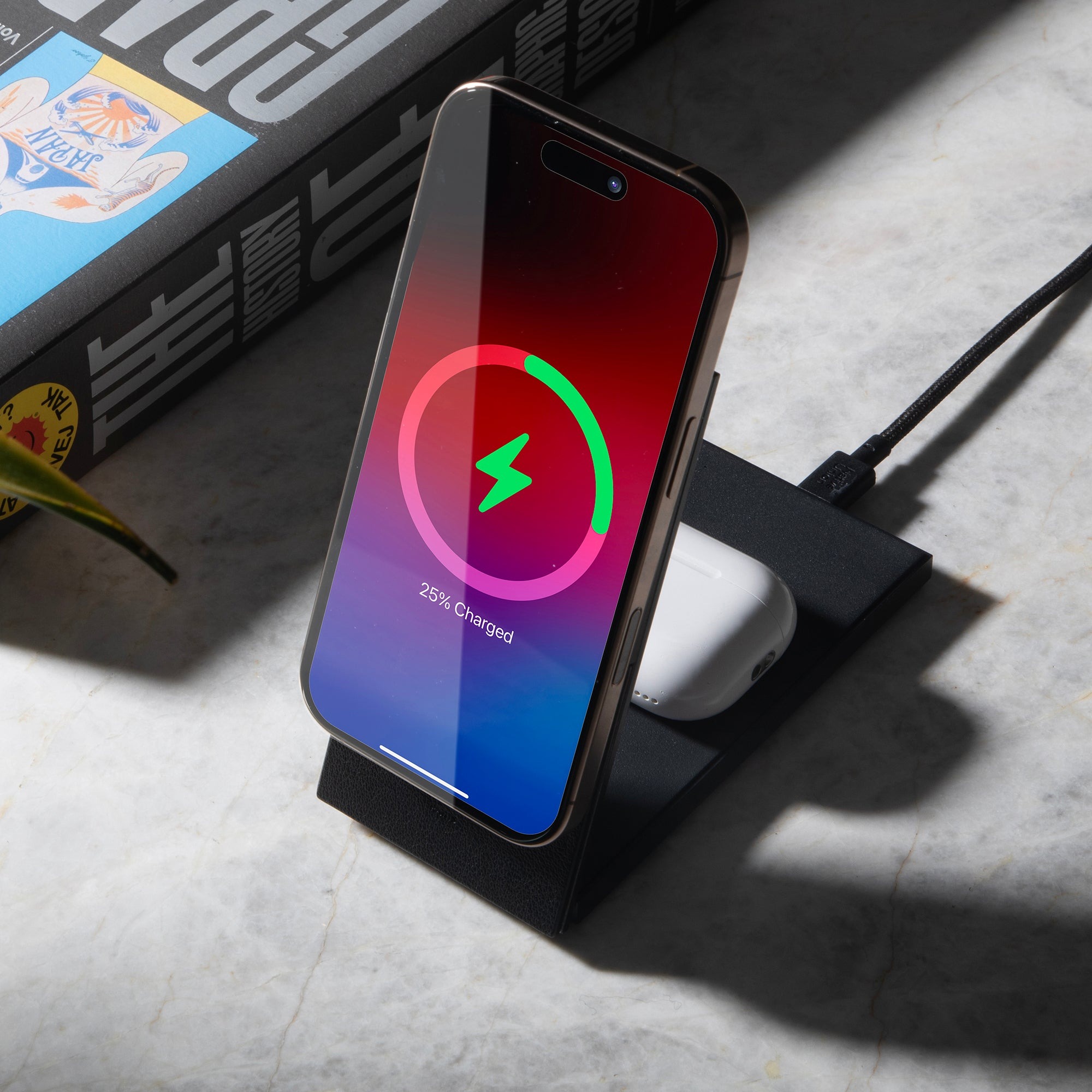 Dock sạc không dây Native Union Rise 2-in-1 Magnetic Wireless Charger