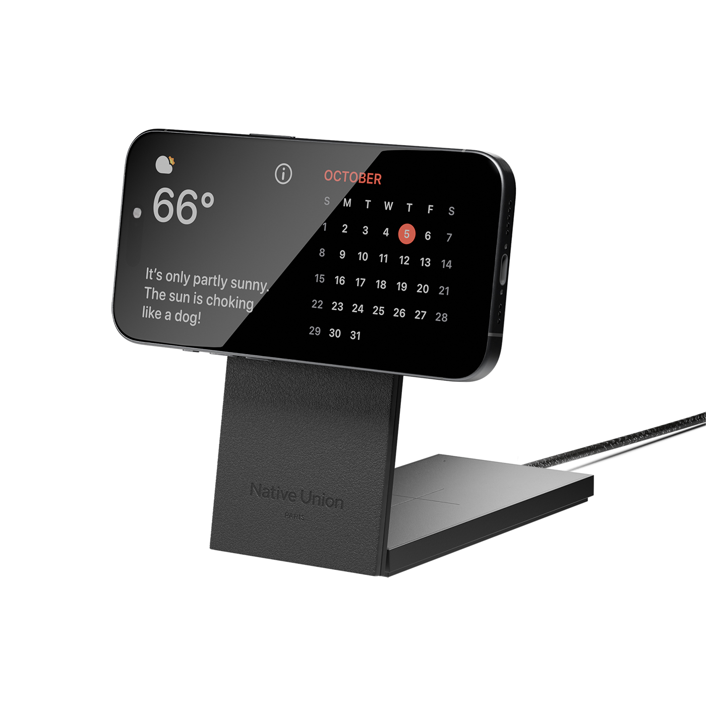 Native Union Rise 2-in-1 Magnetic Wireless Charger Black