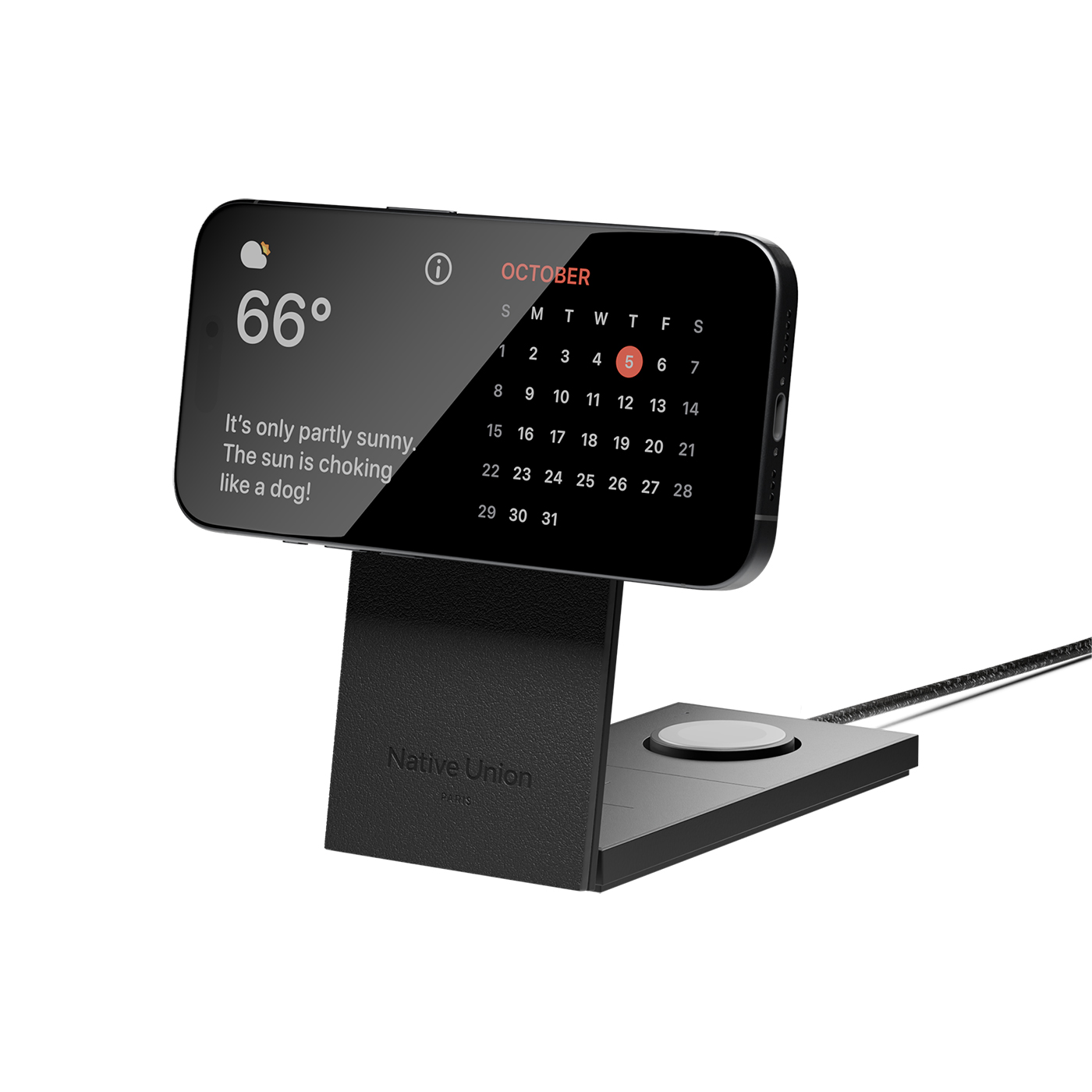 Native Union Rise 3-in-1 Magnetic Wireless Charger Black