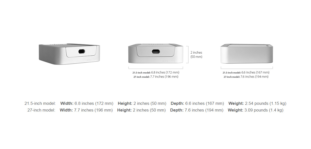 Rain Design mBase for iMac