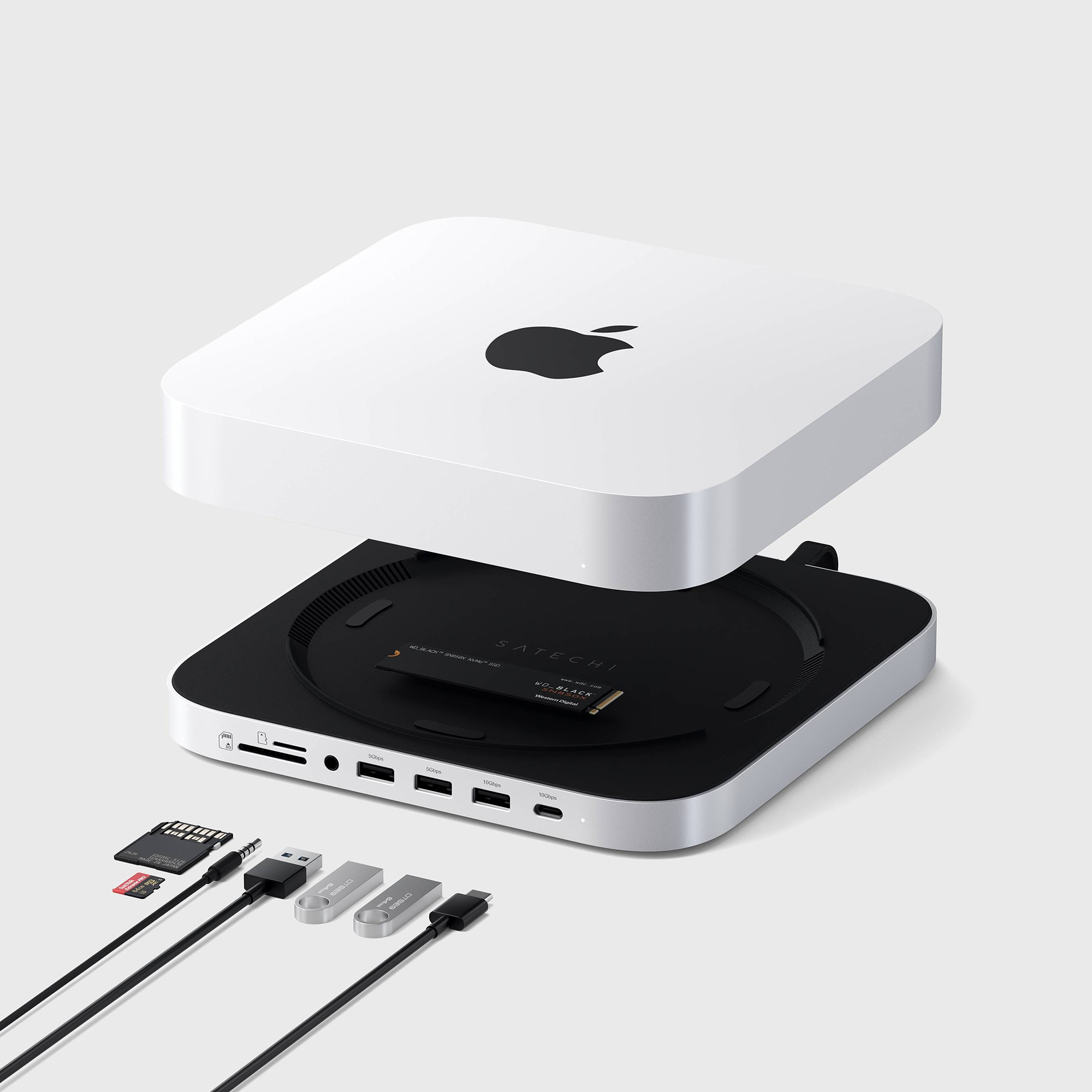 Satechi Stand & Hub for Mac Mini with SSD NVMe