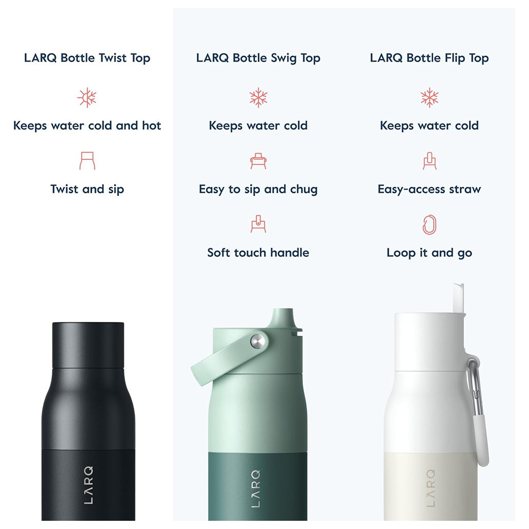 Bình giữ nhiệt LARQ Twist Top Black