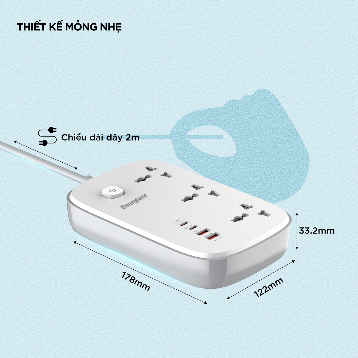 Ổ điện Energizer EPB3250EU Ổ điện Energizer EPB3250EU