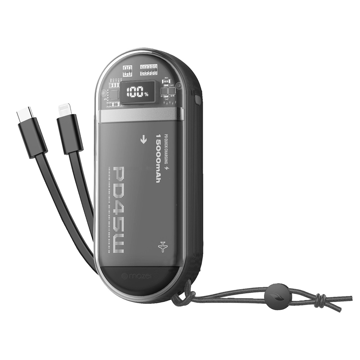 Pin sạc Mazer PowerCharge Link1545 15000mAh Black