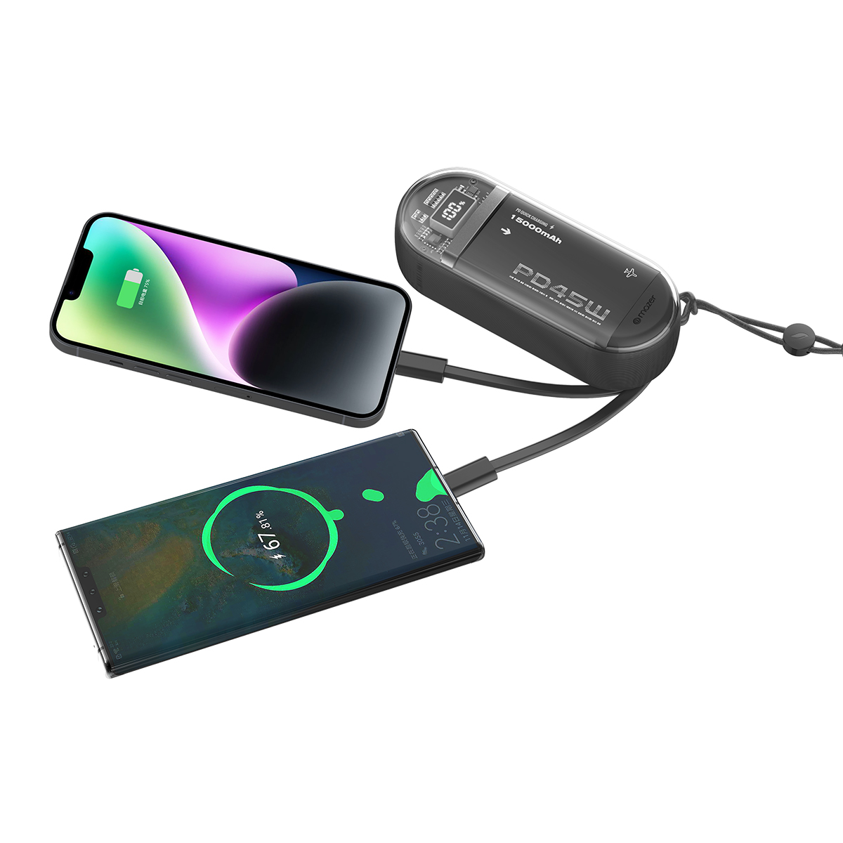 Pin sạc Mazer PowerCharge Link 1545 Black