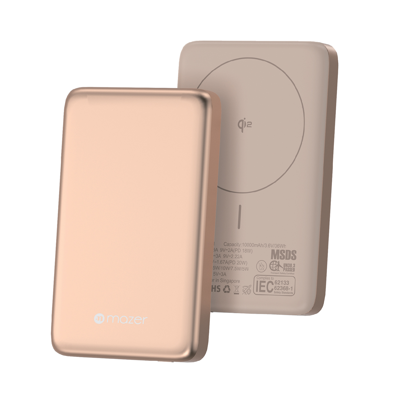 Pin sạc không dây Mazer MagAir21 Desert Titanium