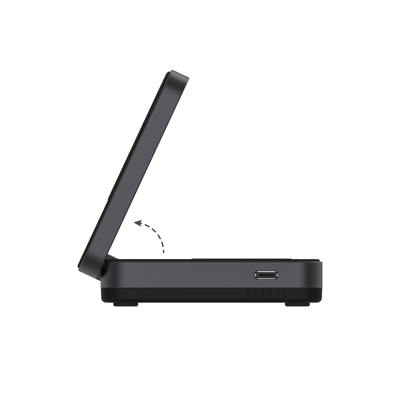 Sạc không dây Mazer Qi2 MagFold Trio Black