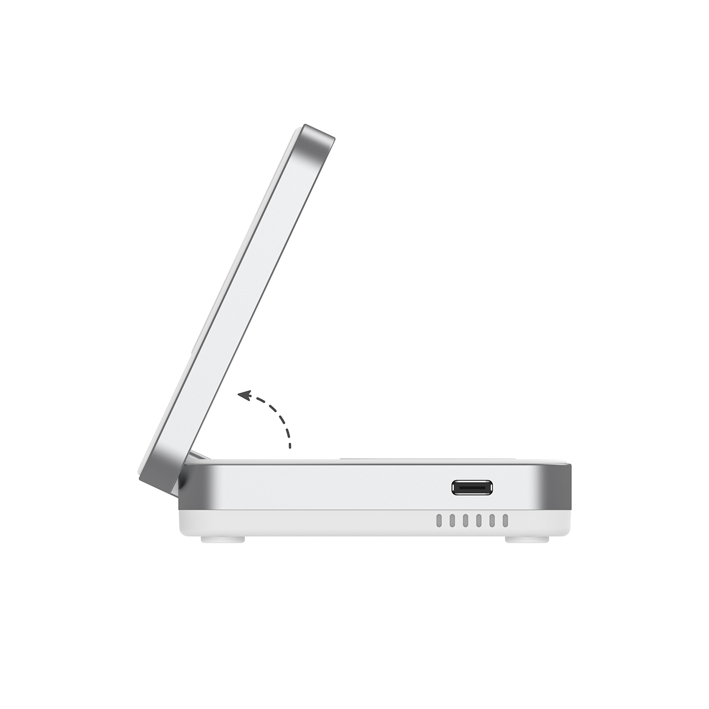 Sạc không dây Mazer Qi2 MagFold Trio White