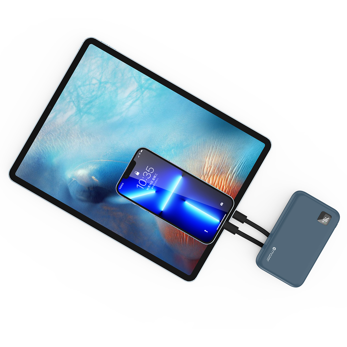 Pin sạc Mazer Trio Blue