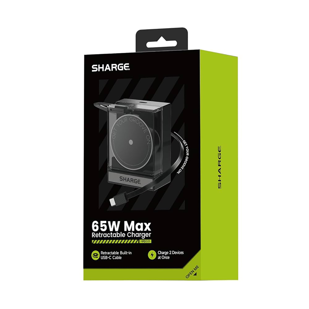 Sạc Sharge Retractable 65 Black