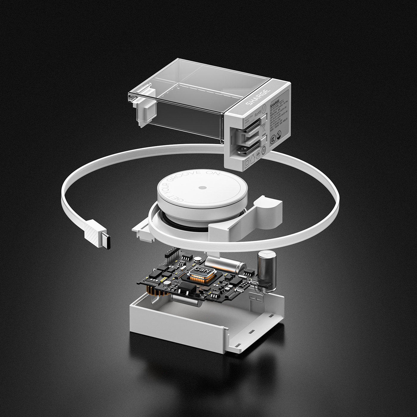 Sạc Sharge Retractable 65