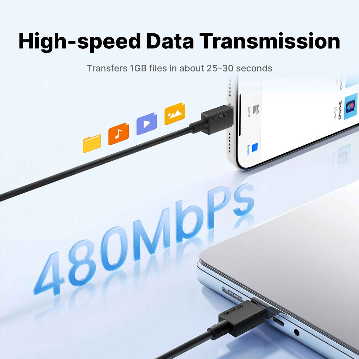 cáp sạc Sharge TPE Cable 240W