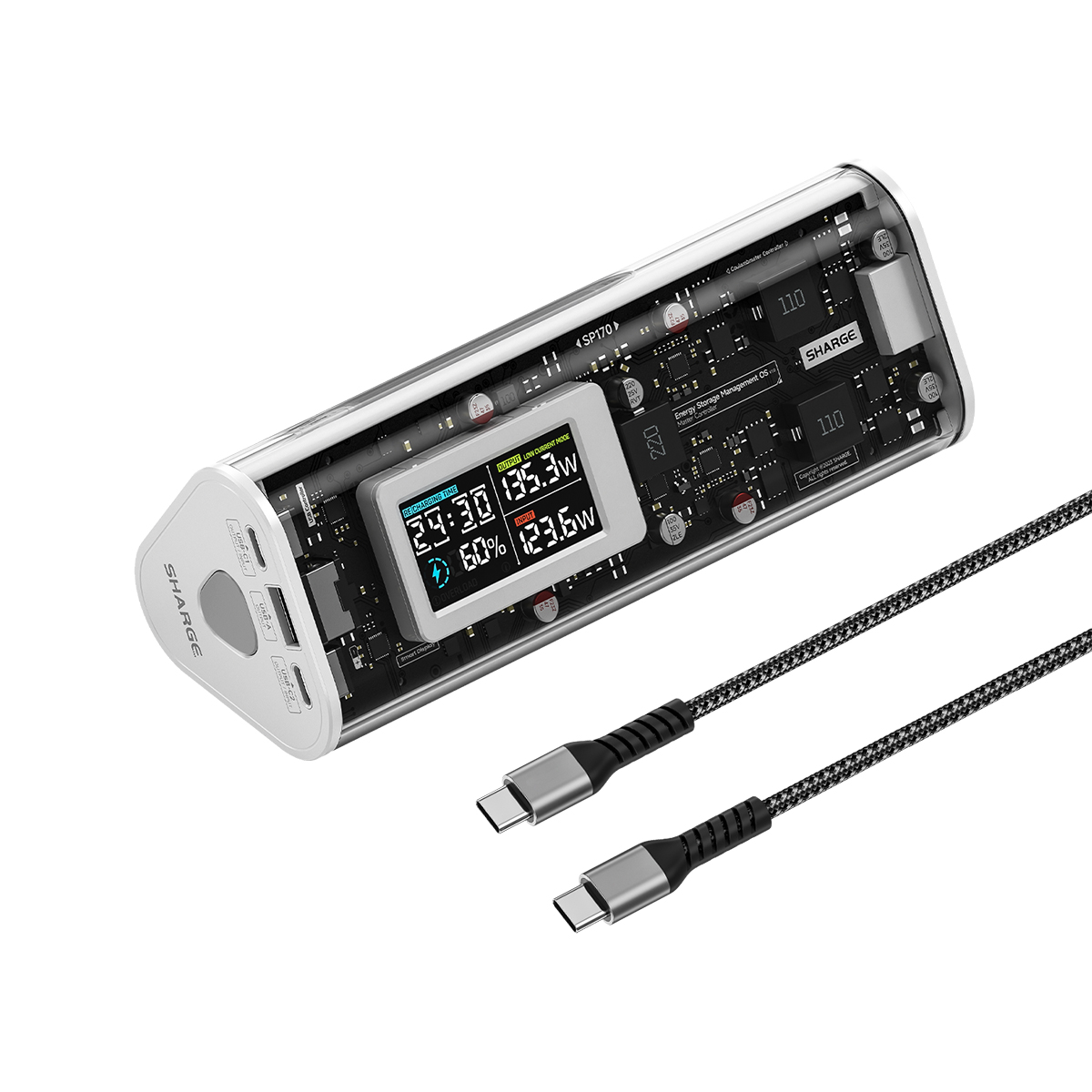 Pin trong suốt Shargeek 170