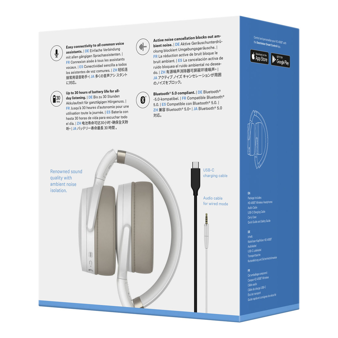 Tai nghe Sennheiser HD450BT White