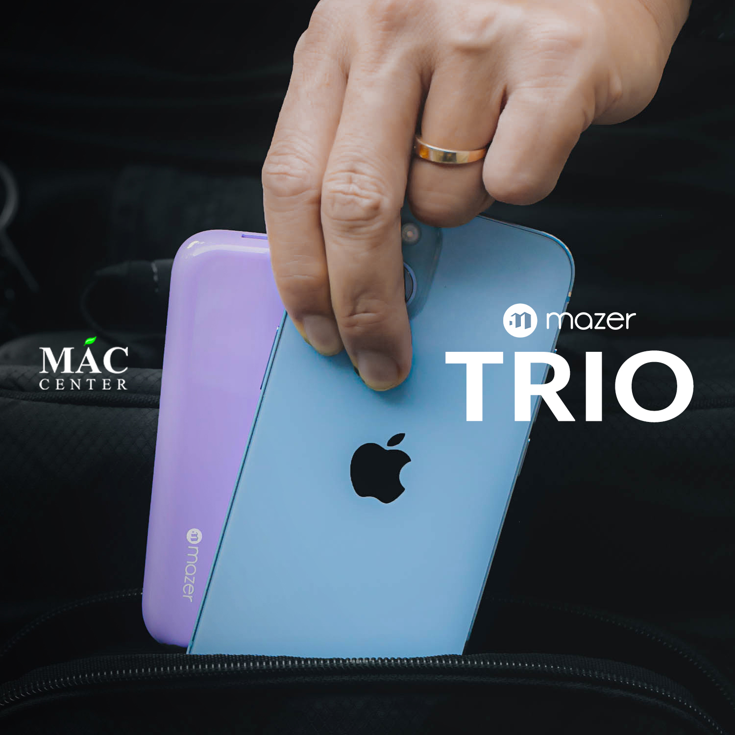 Pin sạc Mazer Trio (Purple)