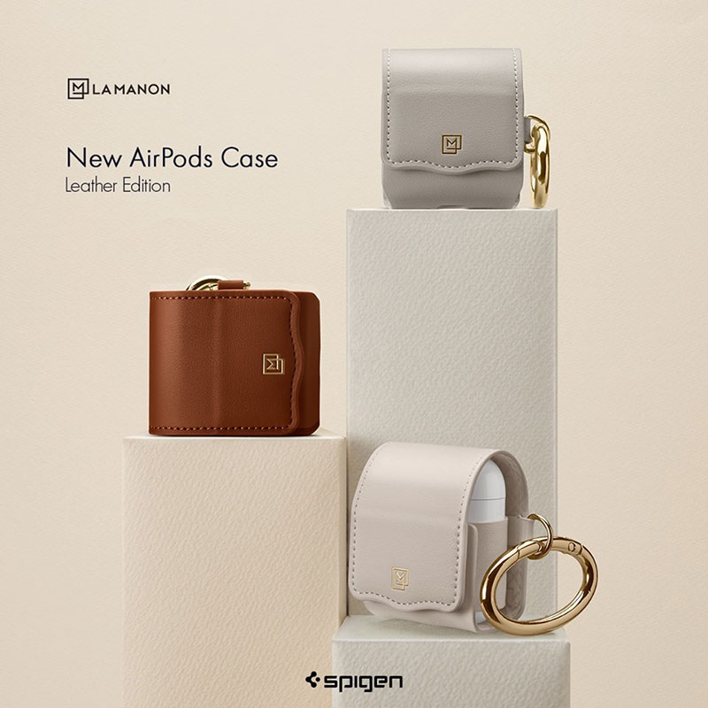 Case Airpods Spigen Leather