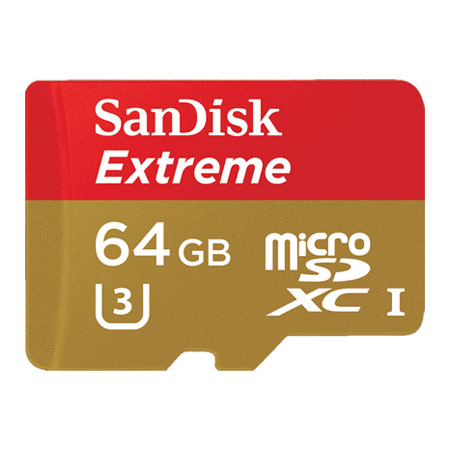 MicroSD SanDisk Extreme 64GB for Action Camera