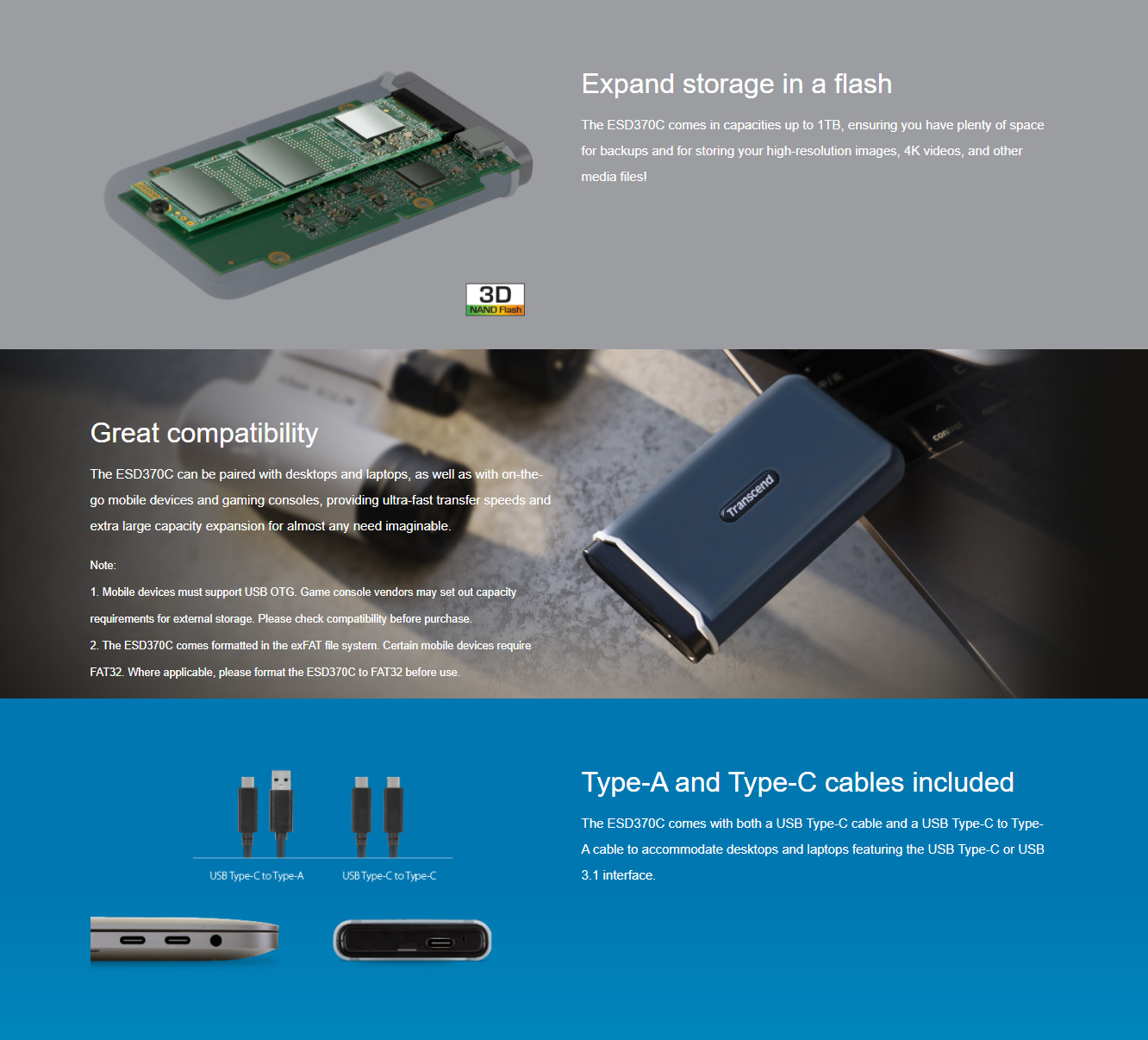 Ổ cứng SSD Transcend ESD370C